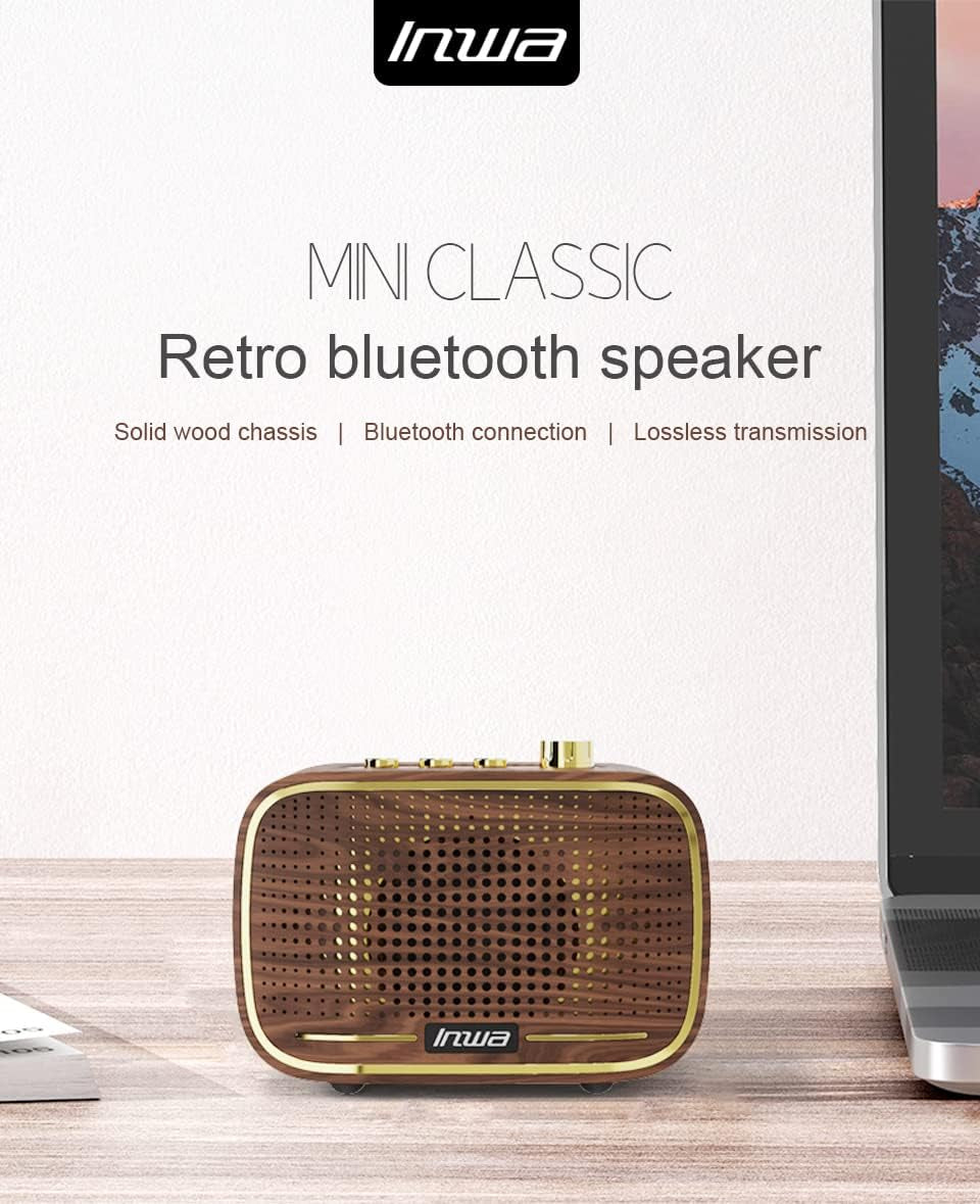 Retro Speaker, Bluetooth Portable Wireless Loud Volume Speaker for Home, Office, Kitchen, Party, Traveling, Outdoor (10W)