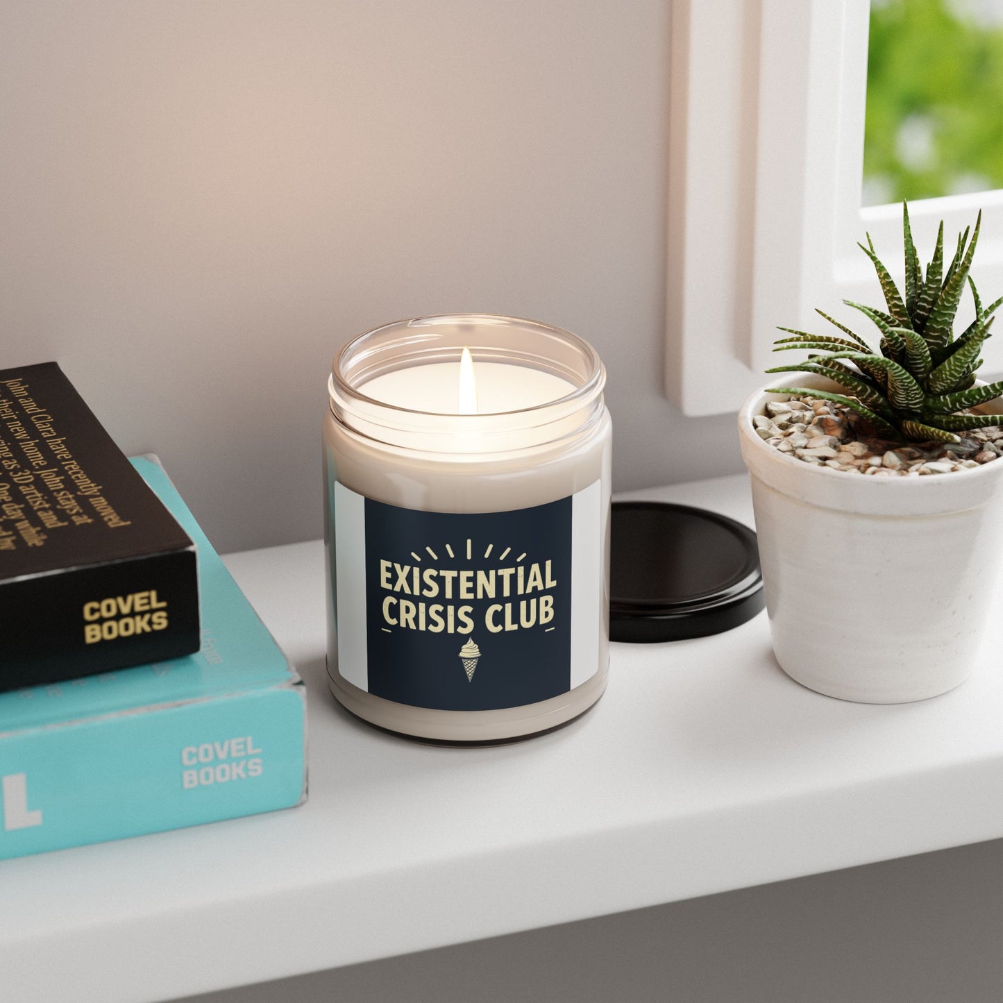 Existential Crisis Club Scented Soy Candle | Mood Booster, Relaxation Gift, Home Décor, Self-Care, Gift for Friends