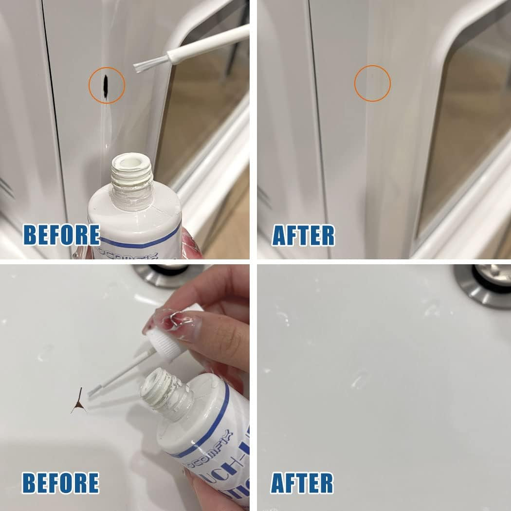 Appliance & Porcelain Paint Touch UP, High-Gloss Paint Touch up for Kitchen & Bathrooms: Sinks, Bathtubs, Appliances, Metal Surfaces, Tile, Fiberglass, Glossy Finishes, Etc. (Just Black)