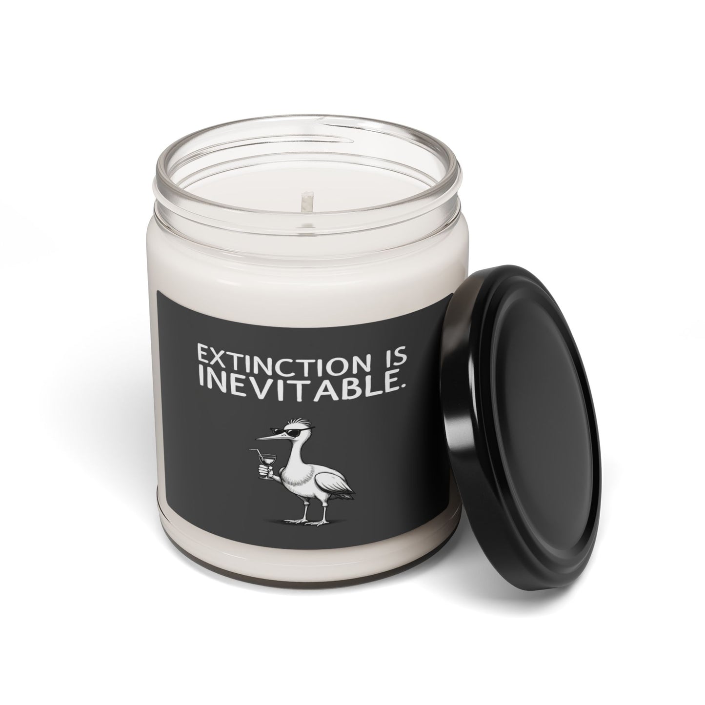 "EXTINCTION IS INEVITABLE" candle