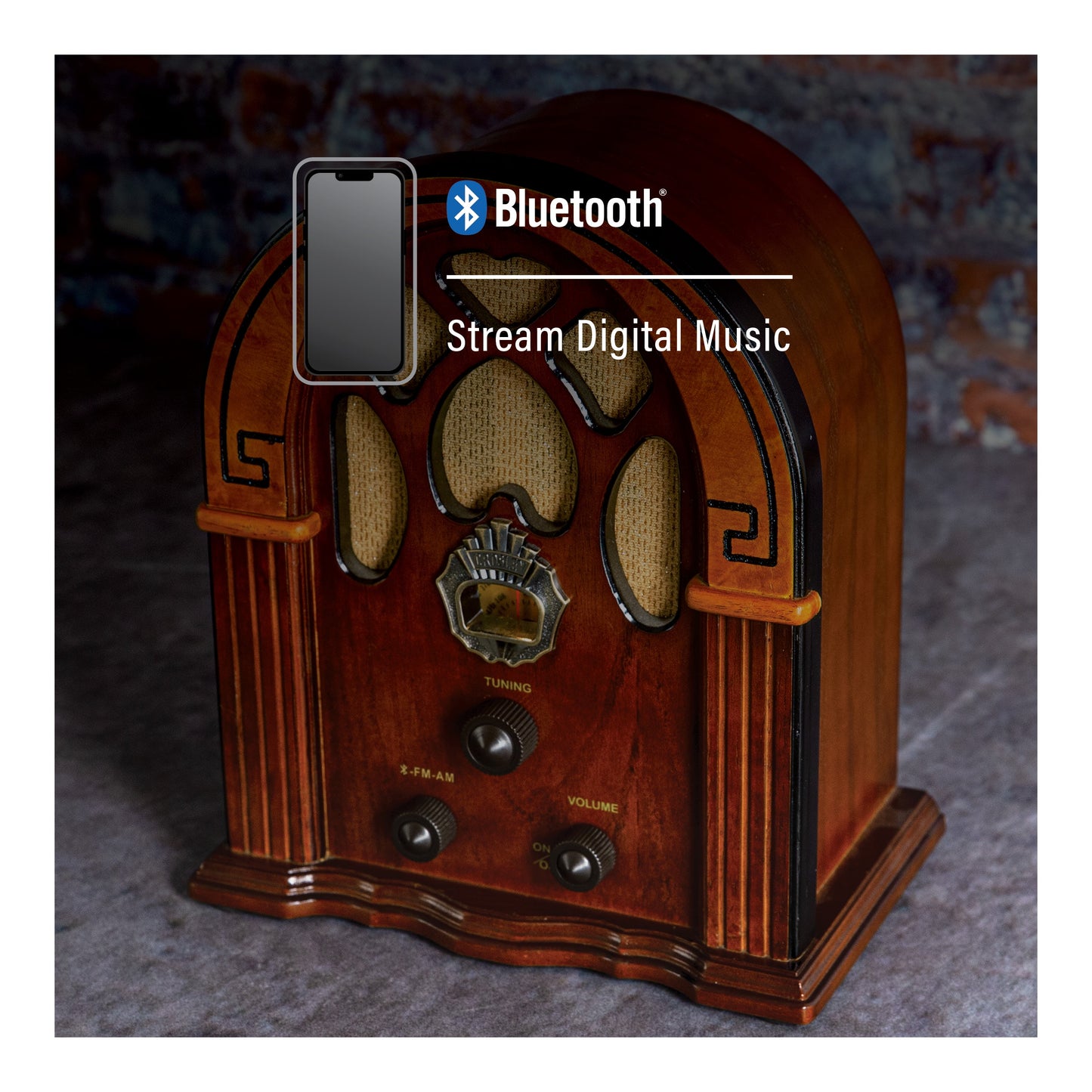Portable AM/FM Radio, Walnut, CR31D-WA