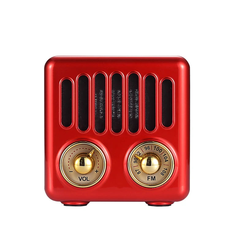 Solid Wood Portable Mini Retro FM Radio Bluetooth Speaker Old Fashioned Classic Style