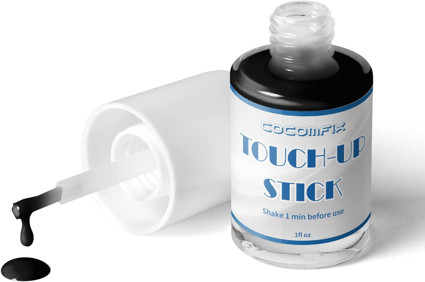 Appliance & Porcelain Paint Touch UP, High-Gloss Paint Touch up for Kitchen & Bathrooms: Sinks, Bathtubs, Appliances, Metal Surfaces, Tile, Fiberglass, Glossy Finishes, Etc. (Just Black)