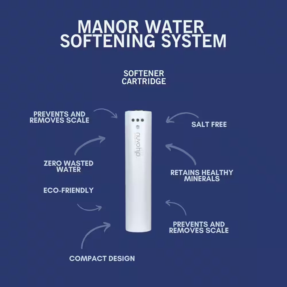 Manor Whole House Salt-Free Eco-Friendly Water Softener/Conditioner Replacement Cartridge