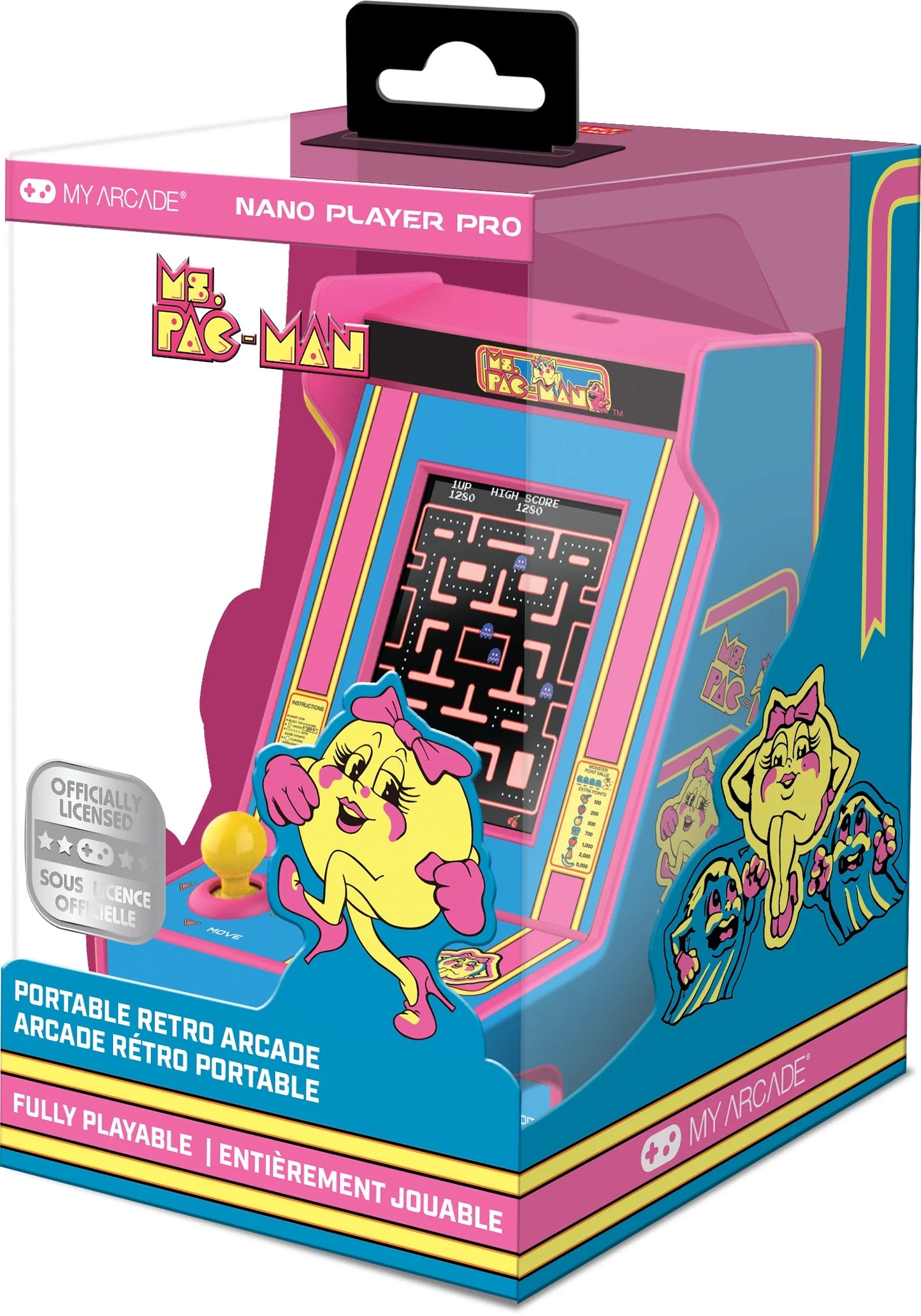 DGUNL-7023 MS. PAC-MAN Nano Player Pro Portable Retro Arcade