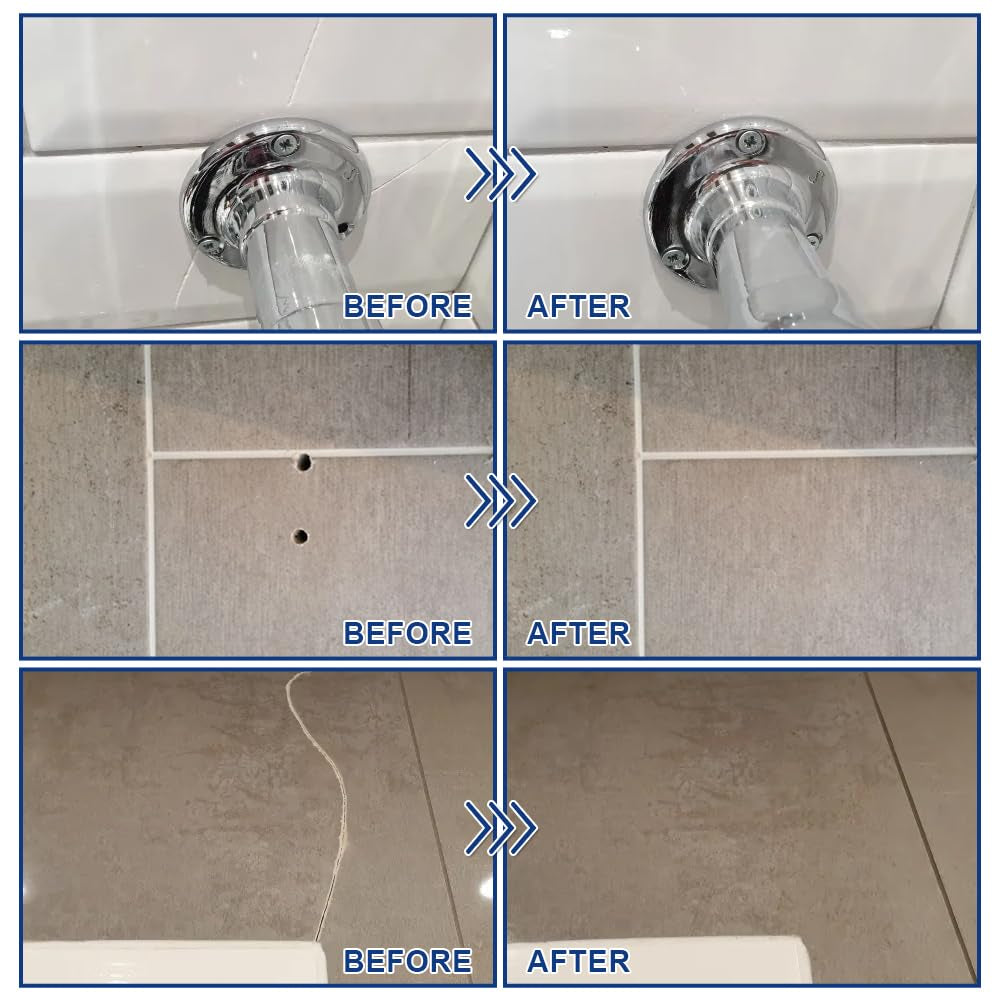 Porcelain Repair Kit (Ivory White), High-Gloss Porcelain Sink Repair Kit White, Firmly Bond Chip & Crack on Porcelain, Ceramic, Enamel, for Quickly Fixing Sink, Tub, Tray with Super Durability