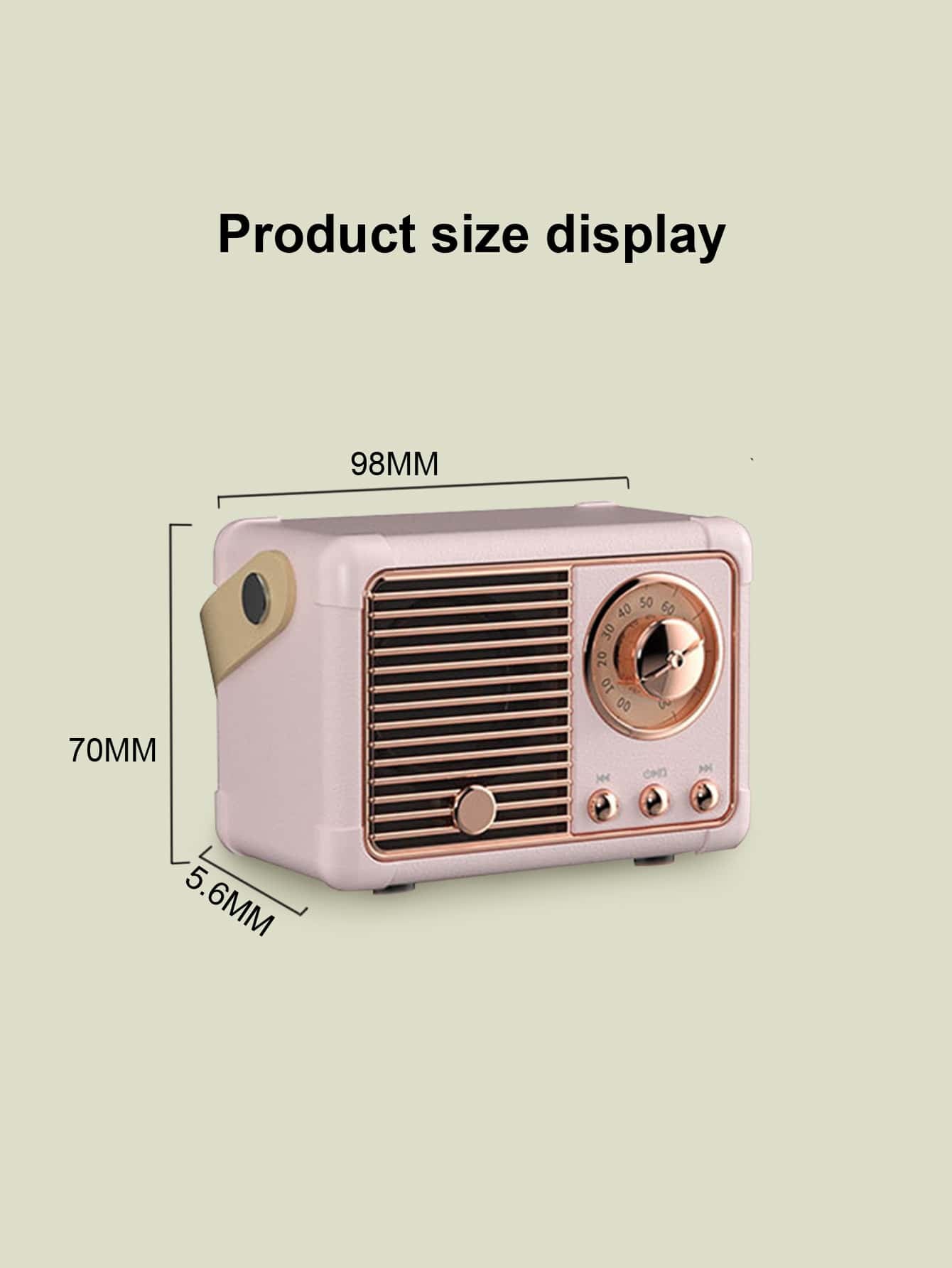 1Pc Vintage Portable Speaker