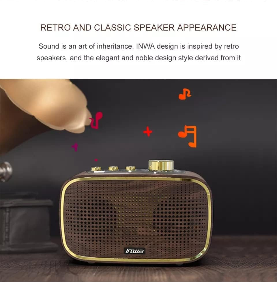 Retro Speaker, Bluetooth Portable Wireless Loud Volume Speaker for Home, Office, Kitchen, Party, Traveling, Outdoor (10W)