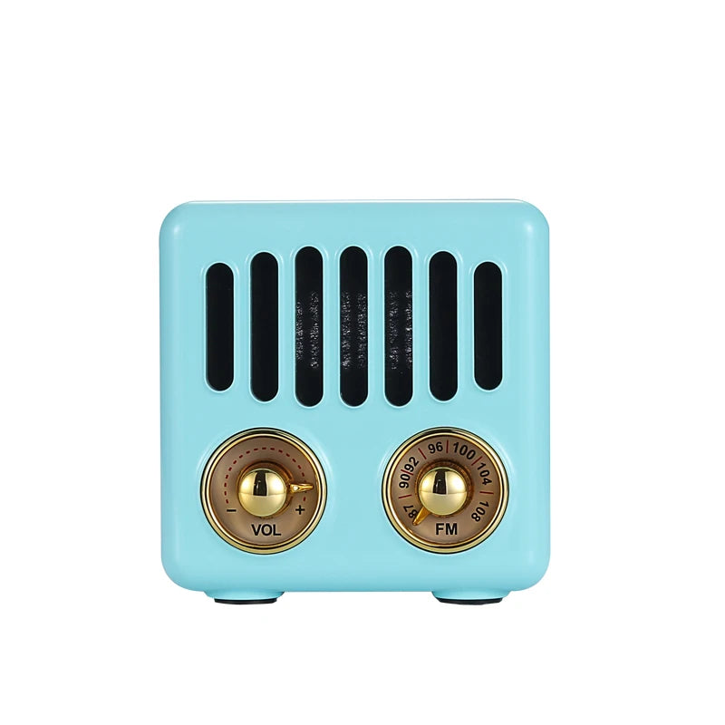 Solid Wood Portable Mini Retro FM Radio Bluetooth Speaker Old Fashioned Classic Style