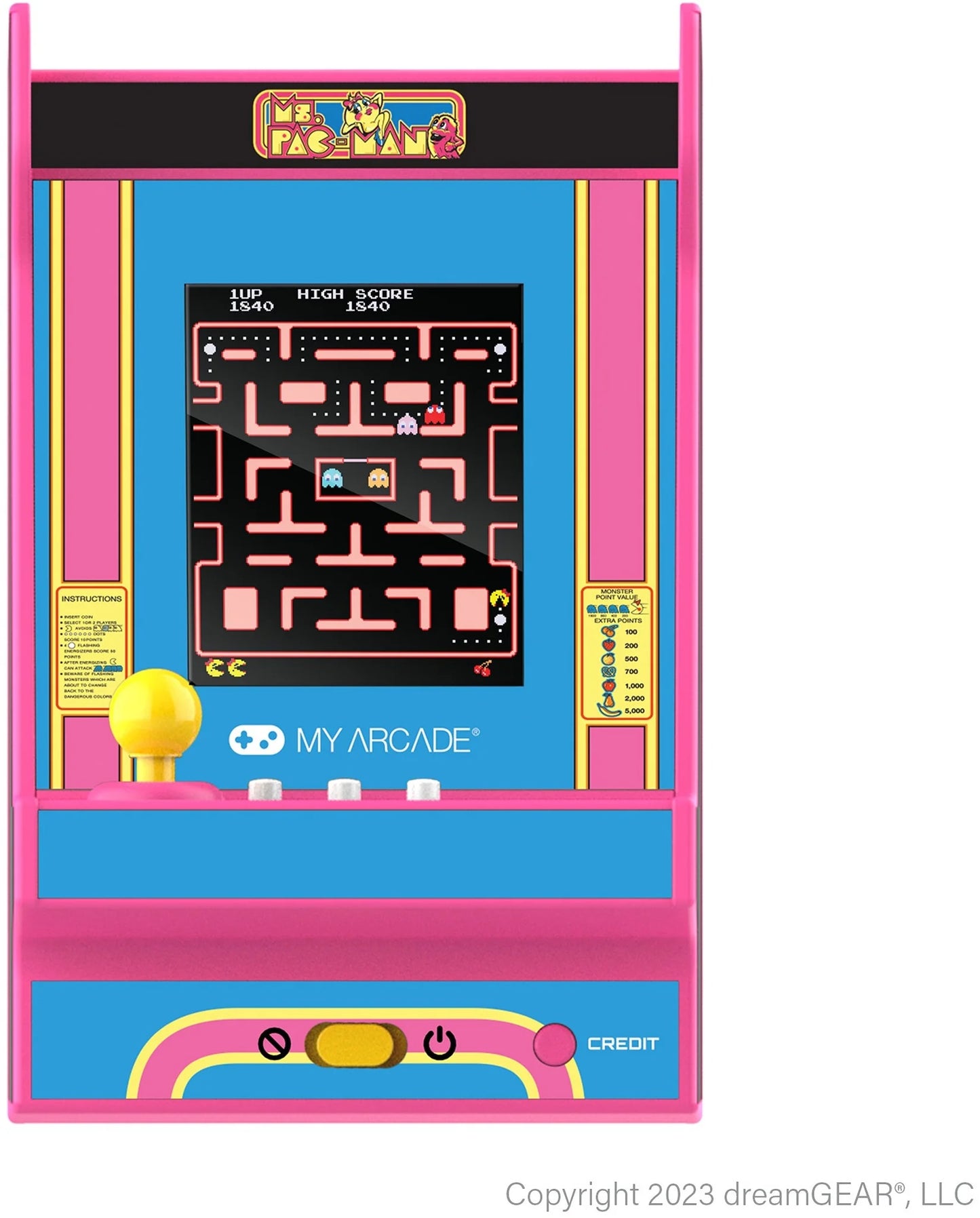 DGUNL-7023 MS. PAC-MAN Nano Player Pro Portable Retro Arcade