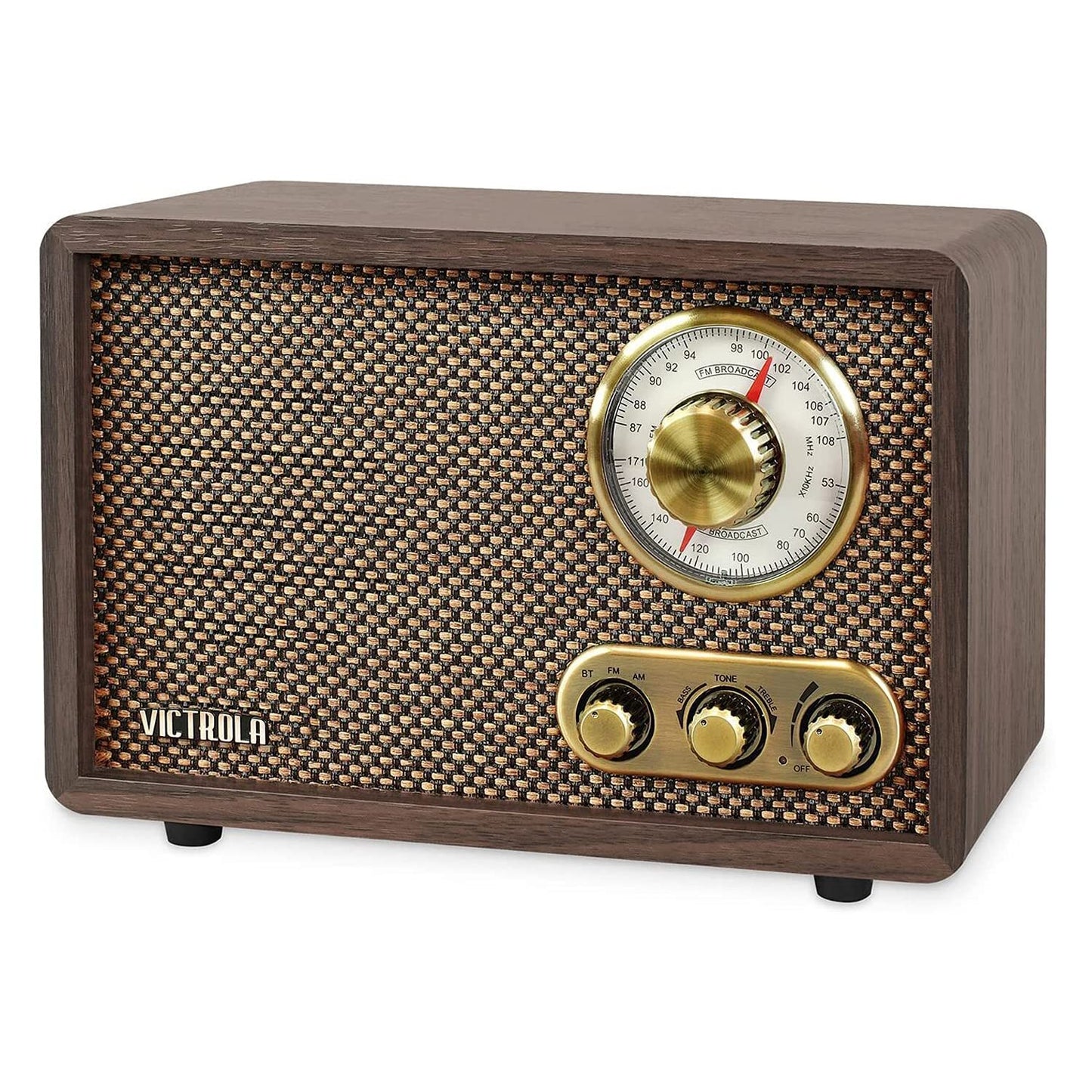 Victrola Retro Bluetooth AM FM Radio Classic Wood Finish Vintage Design