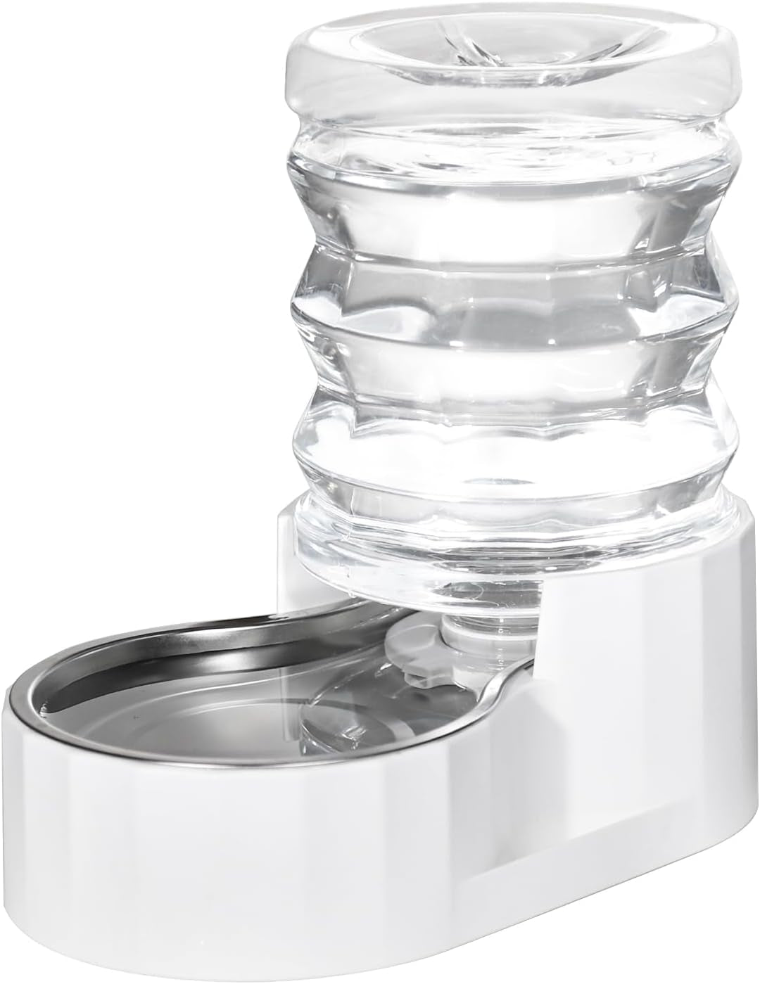 Dog Water Bowl Dispenser: 5L Automatic Stainless Steel Gravity Feeder - Large Capacity Ideal for Indoor and Outdoor Hydration