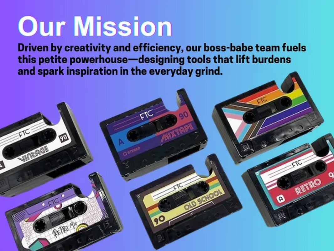 Cassette Tape Dispenser Office Supply Holder Retro Mix Manual Tape Dispenser 1 Pack, 6.70" X 1.98" X 4.53"