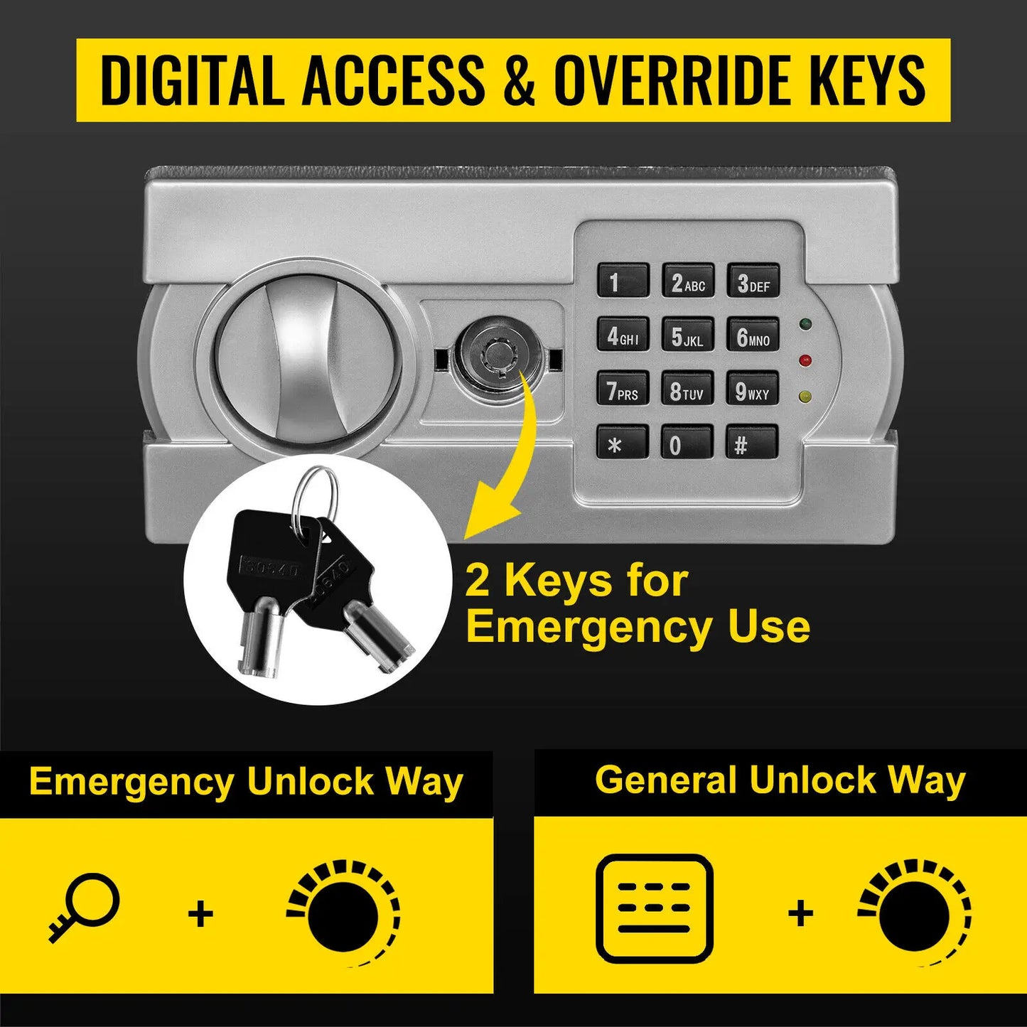 VEVOR Electronic Safe Deposit Box With Drop Slot Piggy Bank