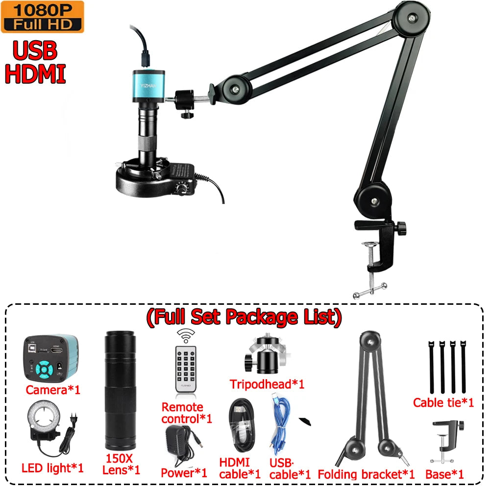 Ultra 4K 48MP Digital Electronic Microscope With USB-C HDMI Port, Professional Video Microscope For Soldering With New Bracket