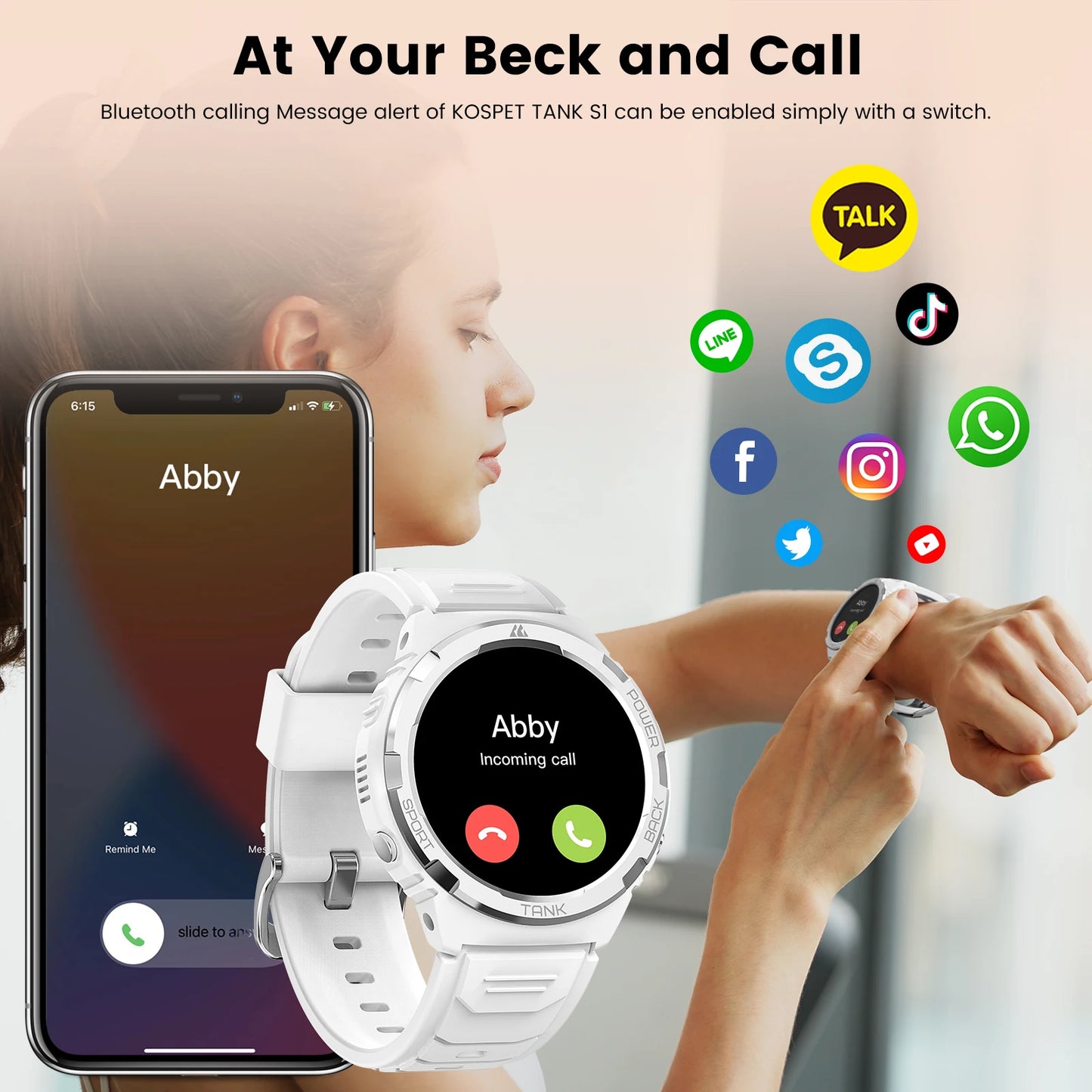 KOSPET TANK S1 Ultra Women AMOLED AOD Smartwatch Pro