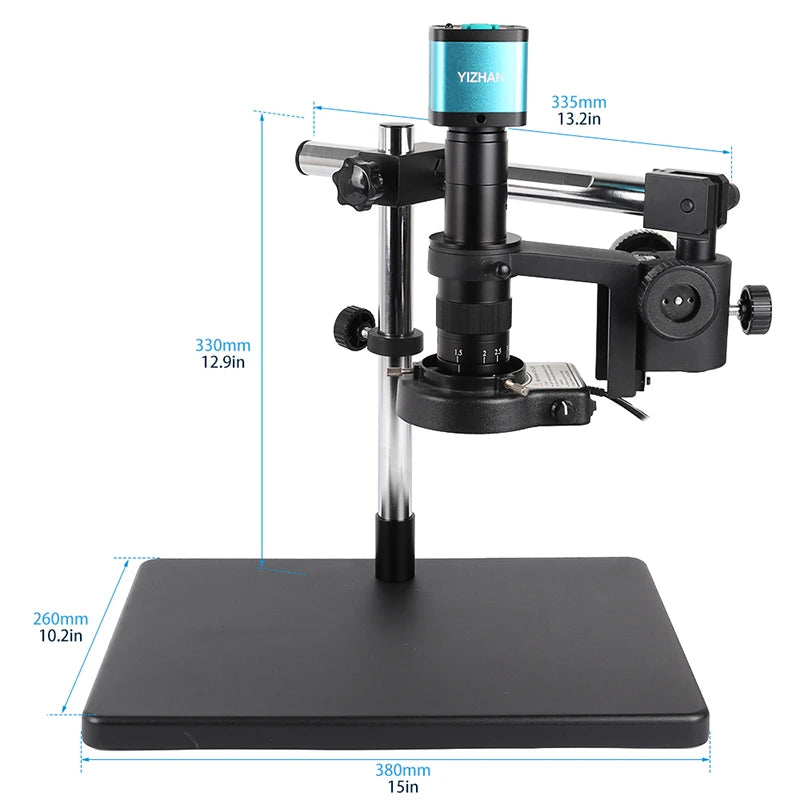 4K ULTRA Electronic Digital Microscope 48MP USB HDMI Soldering Camera 130X 150X 180X C-Mount Zoom Lens For PCB Repair Tools