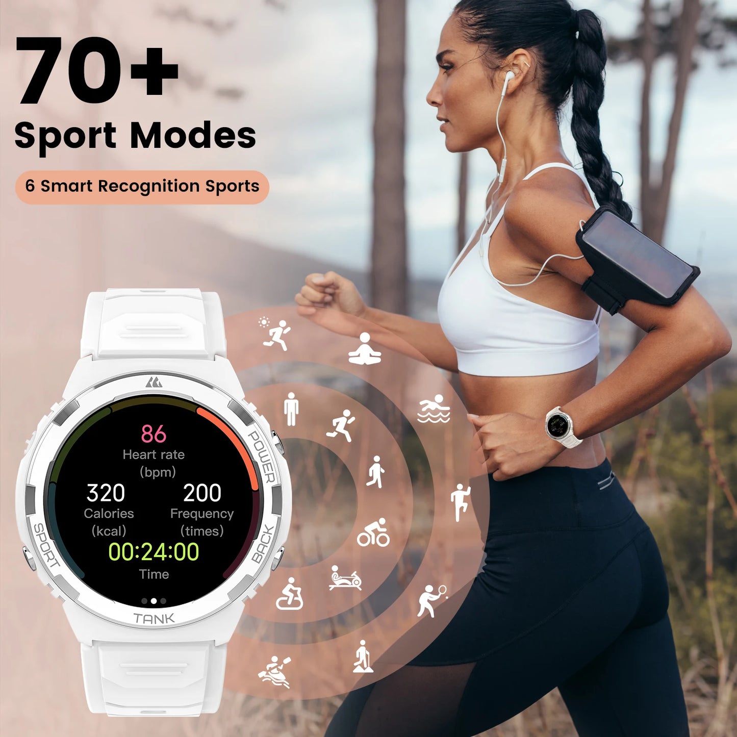 KOSPET TANK S1 Ultra Women AMOLED AOD Smartwatch Pro