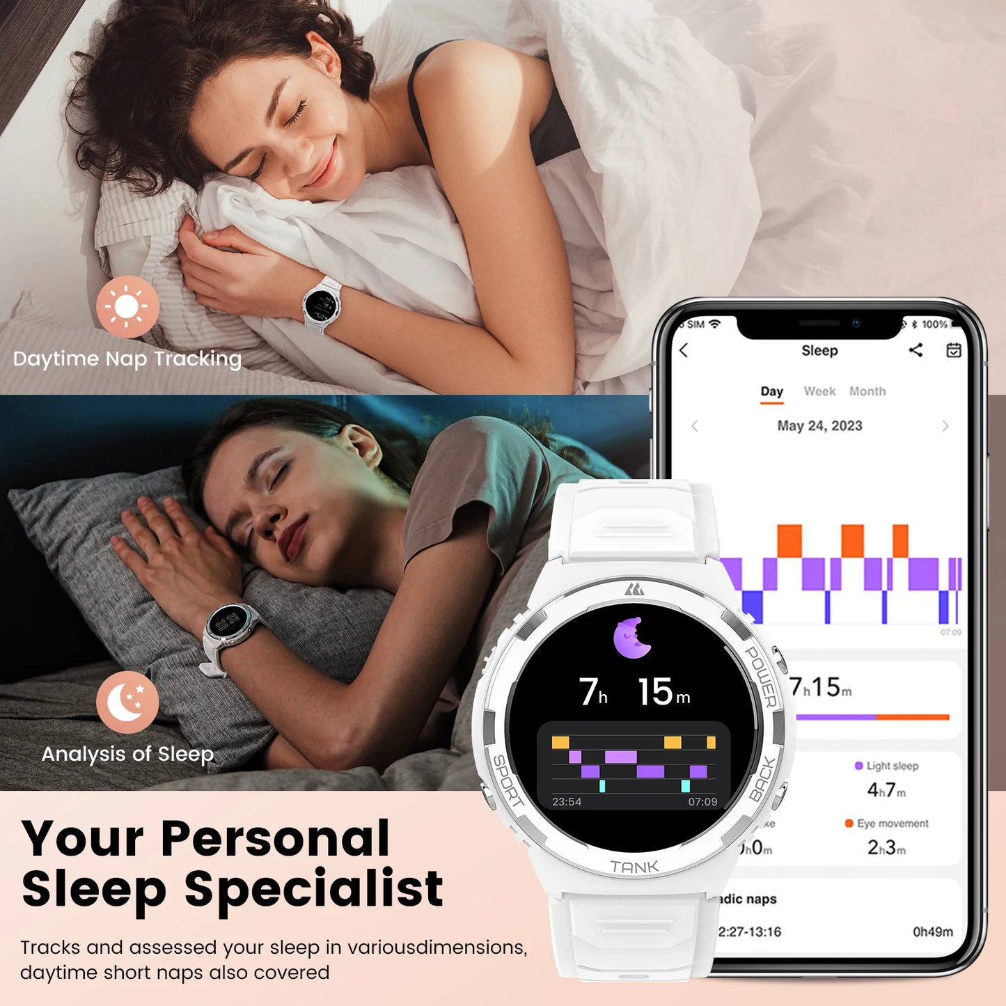 KOSPET TANK S1 Ultra Women AMOLED AOD Smartwatch Pro