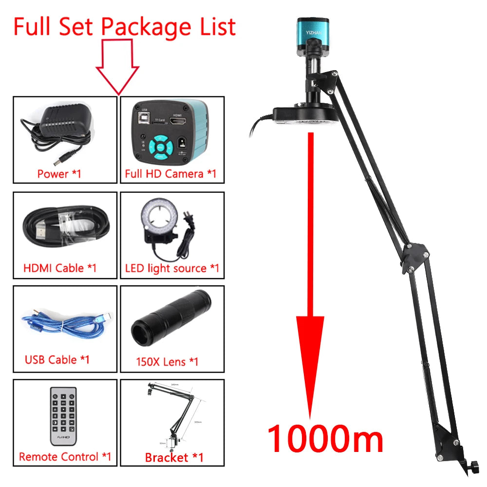 Ultra 4K 48MP Digital Electronic Microscope With USB-C HDMI Port, Professional Video Microscope For Soldering With New Bracket
