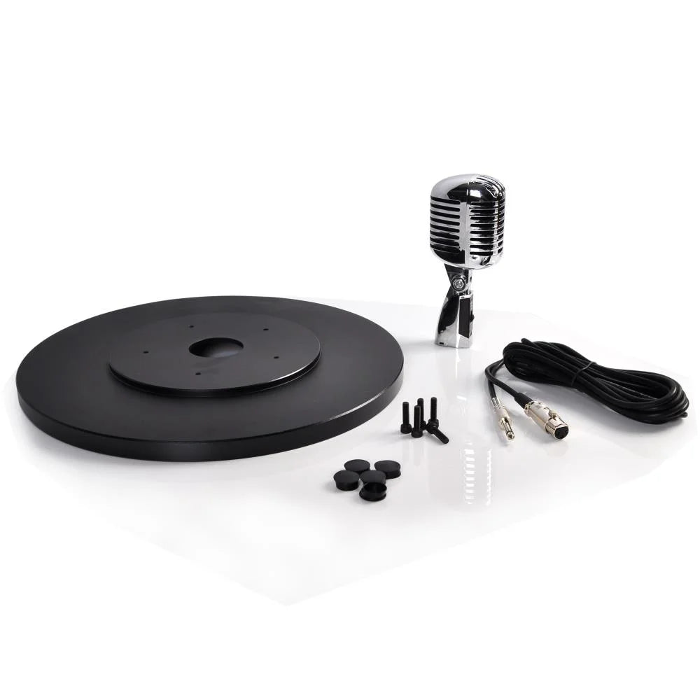 PDMICR70SL Classic Retro Vintage Style Microphone and Swing Stand, Silver