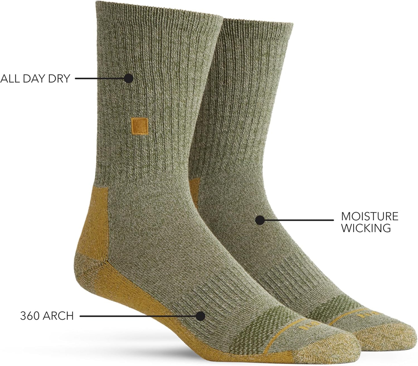 Everyday Crew Socks – Moisture-Wicking Performance Merino, Ultra-Soft, All Day Dry, Men & Women, Work or Daily Use