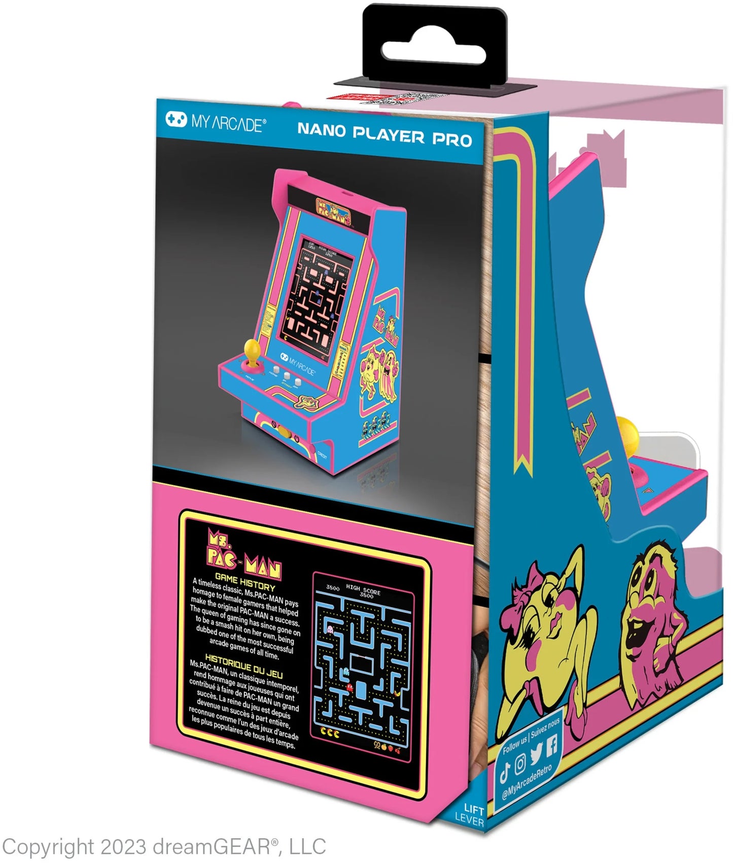 DGUNL-7023 MS. PAC-MAN Nano Player Pro Portable Retro Arcade
