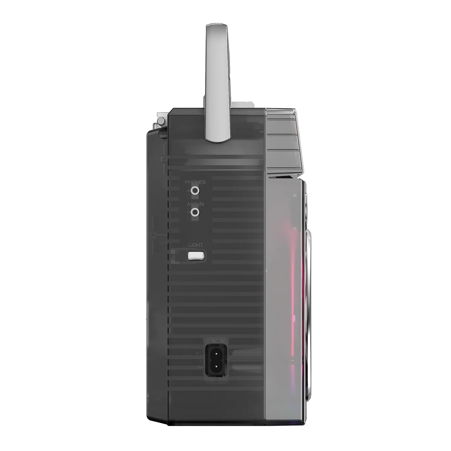 Retro Glow Bluetooth Cassette/Radio Boom Box with LED Lights, Translucent, RETROGLOWXUS