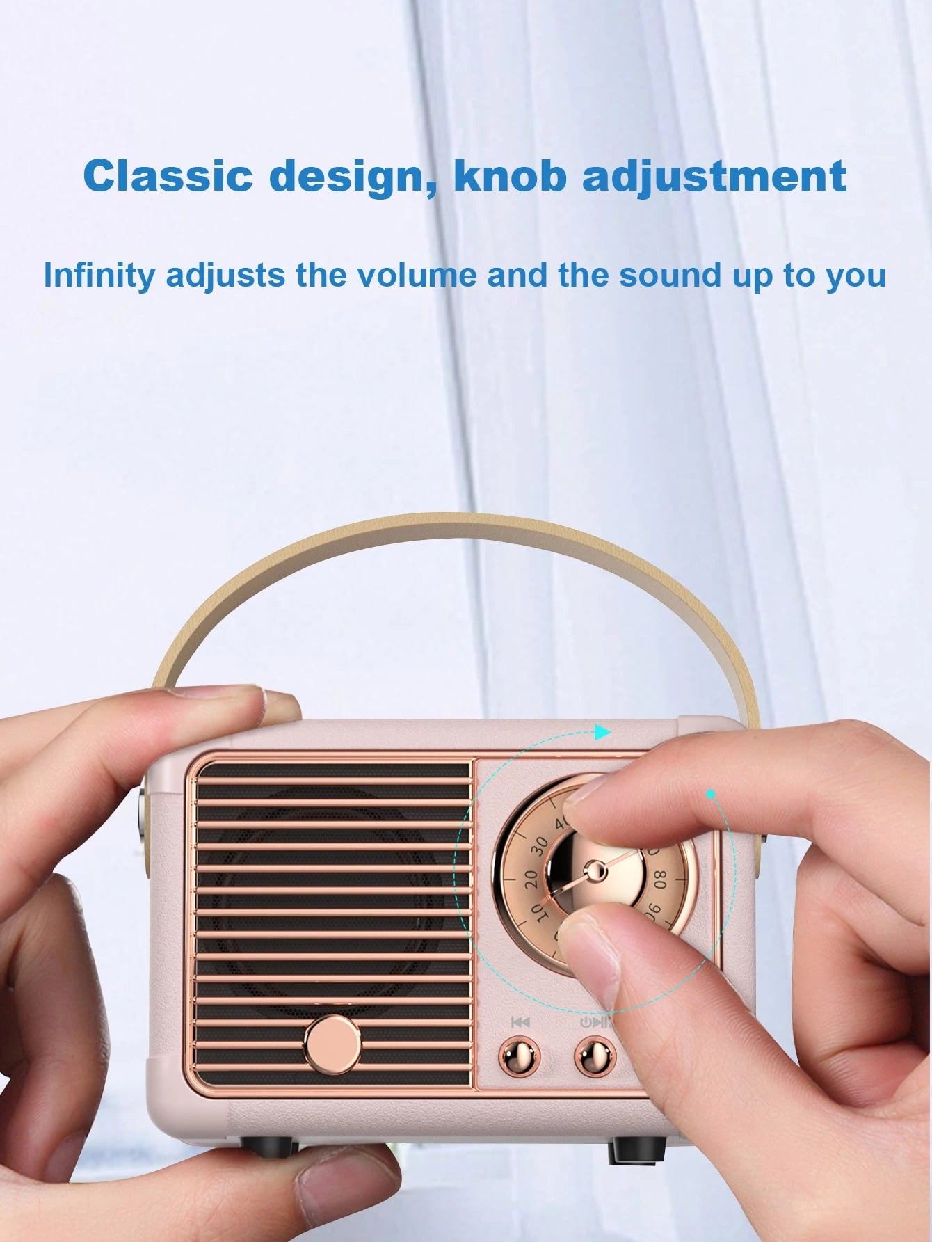 1Pc Vintage Portable Speaker