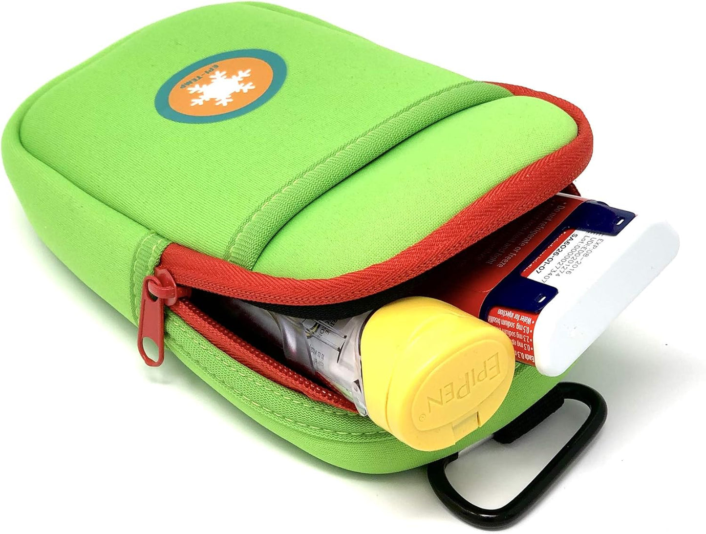 Epipen Insulated Case for Kids, Adults – Smart Carrying Pouch, Storage Bag, Powered by Puretemp Phase Change Material to Keep Epinephrine in Safe Temperature Range (Green)