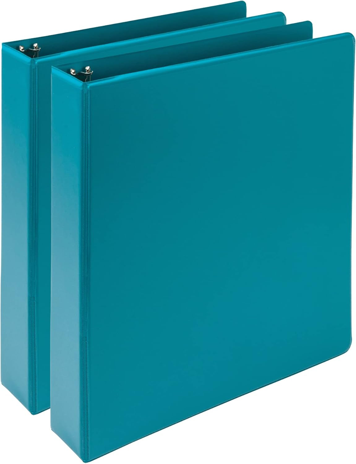 Plant-Based 1.5 Inch Durable round Ring, Made in USA, View Binder, Eco-Friendly, USDA Certified Biobased, 2 Pack, Turquoise