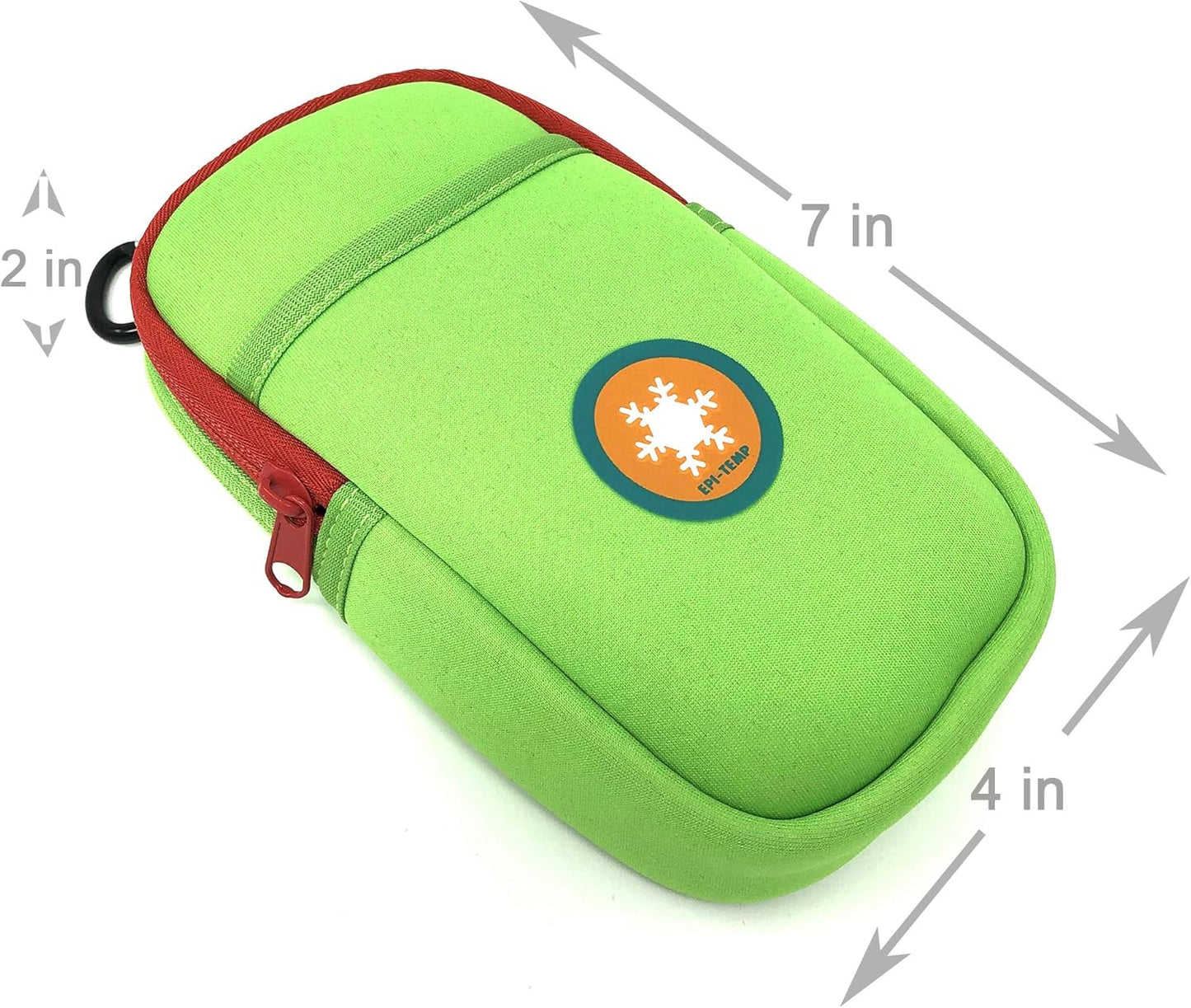 Epipen Insulated Case for Kids, Adults – Smart Carrying Pouch, Storage Bag, Powered by Puretemp Phase Change Material to Keep Epinephrine in Safe Temperature Range (Green)