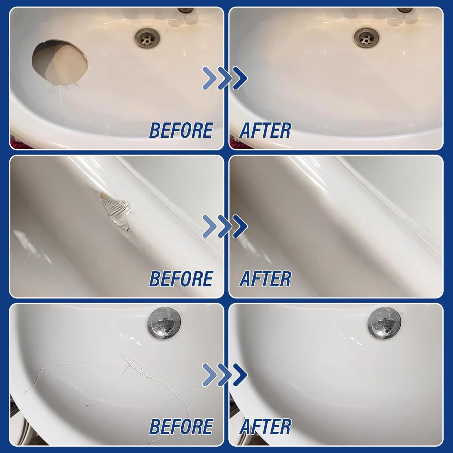 Porcelain Repair Kit, High-Gloss Porcelain Sink Repair Kit White, Firmly Bond Chip & Crack on Enamel, Ceramic, for Quickly Fixing Sink, Tub, Toilet, Tray with Super Durability