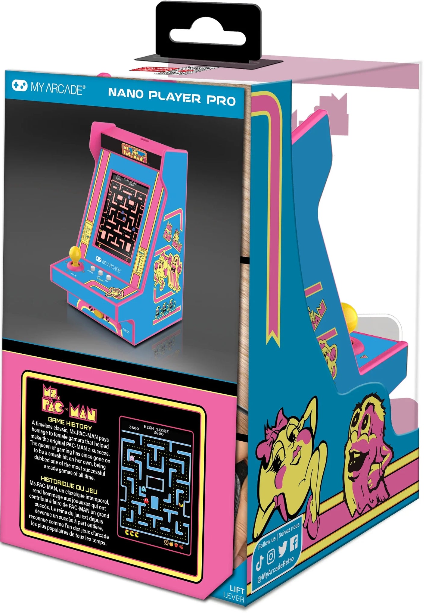 DGUNL-7023 MS. PAC-MAN Nano Player Pro Portable Retro Arcade