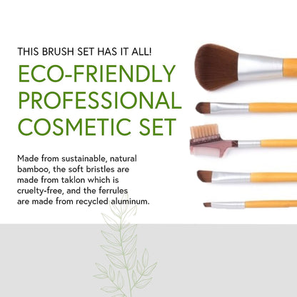 Eco Friendly Professional Cosmetic Brush Set