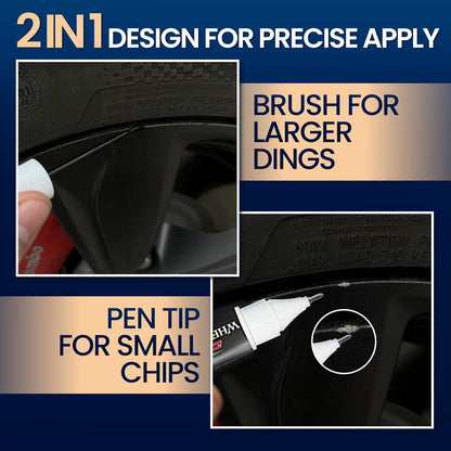 Gloss Black Rim Touch up Paint, Rim Paint, Wheel Scratch Repair Kit for Curb Rash & Scratches, Universal Black Enamel Paint (1 Fl Oz), Scratch Resistant, Covers 1 Sq Ft per Coat