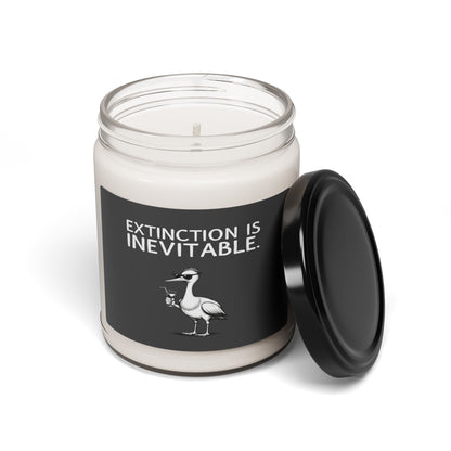 "EXTINCTION IS INEVITABLE" candle