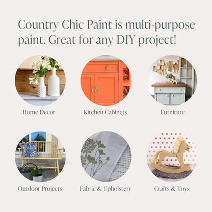 Country Chic All-In-One Chalk Paint for Furniture, Cabinets, Home Decor, Eco-Friendly, Matte Finish, Built-In Primer & Top Coat for Wood, Metal - Liquorice (Black) - Quart 32 Oz (950 Ml)
