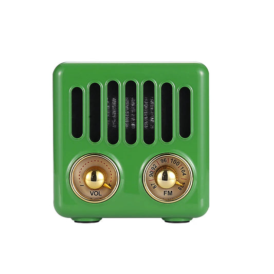 Solid Wood Portable Mini Retro FM Radio Bluetooth Speaker Old Fashioned Classic Style
