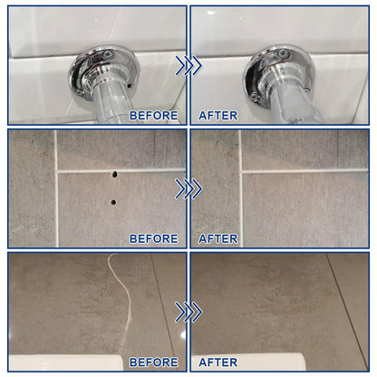 Porcelain Repair Kit (Ivory White), High-Gloss Porcelain Sink Repair Kit White, Firmly Bond Chip & Crack on Porcelain, Ceramic, Enamel, for Quickly Fixing Sink, Tub, Tray with Super Durability