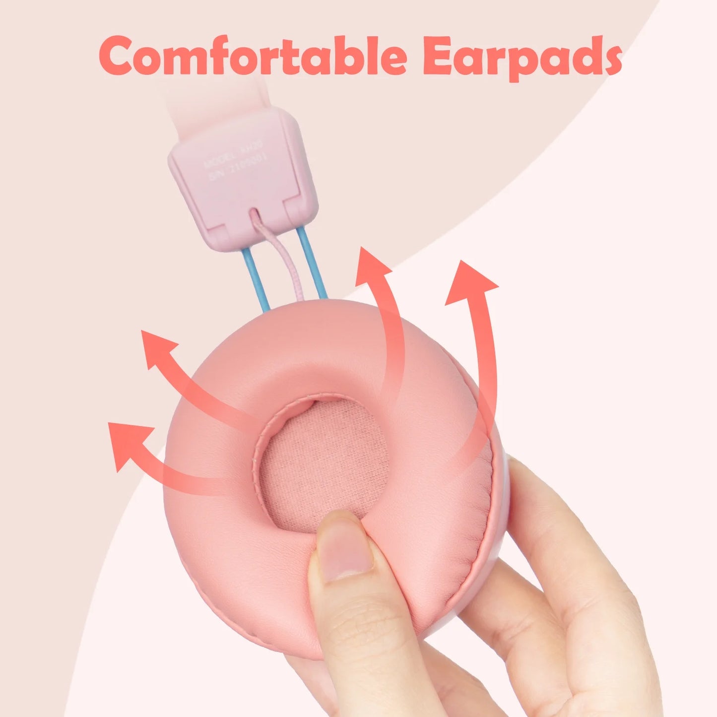 2PC Kids Headphones with Microphone, HD Stereo, Safe Volume Limit 85Db/94Db, Eco-Friendly, Foldable, Adjustable Headband, 3.5Mm Jack for School /Pc/Mac/Tablet (Pink&Blue)