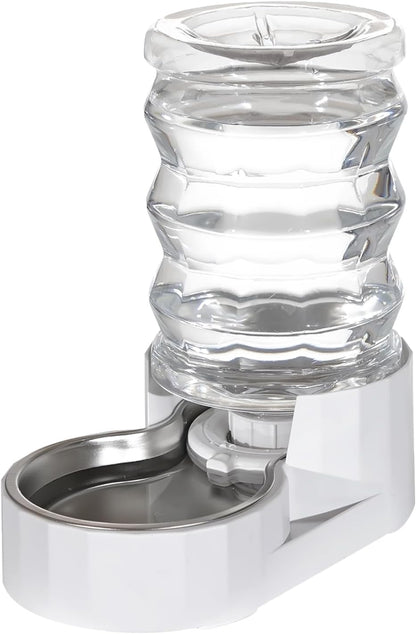 Pet Water Bowl Dispenser: 4L Automatic Stainless Steel Gravity Feeder - Large Capacity Ideal for Cats and Small Dogs - Indoor and Outdoor Hydration