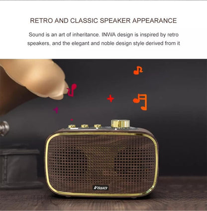 Retro Speaker, Bluetooth Portable Wireless Loud Volume Speaker for Home, Office, Kitchen, Party, Traveling, Outdoor (10W)