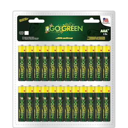 Gogreen Power (24049) Eco Friendly Alkaline AAA Batteries - No Lead, Cadmium or Mercury - Pack of 48