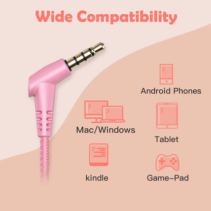 2PC Kids Headphones with Microphone, HD Stereo, Safe Volume Limit 85Db/94Db, Eco-Friendly, Foldable, Adjustable Headband, 3.5Mm Jack for School /Pc/Mac/Tablet (Pink&Blue)