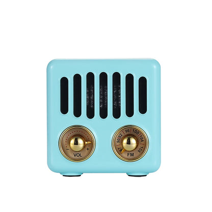Solid Wood Portable Mini Retro FM Radio Bluetooth Speaker Old Fashioned Classic Style