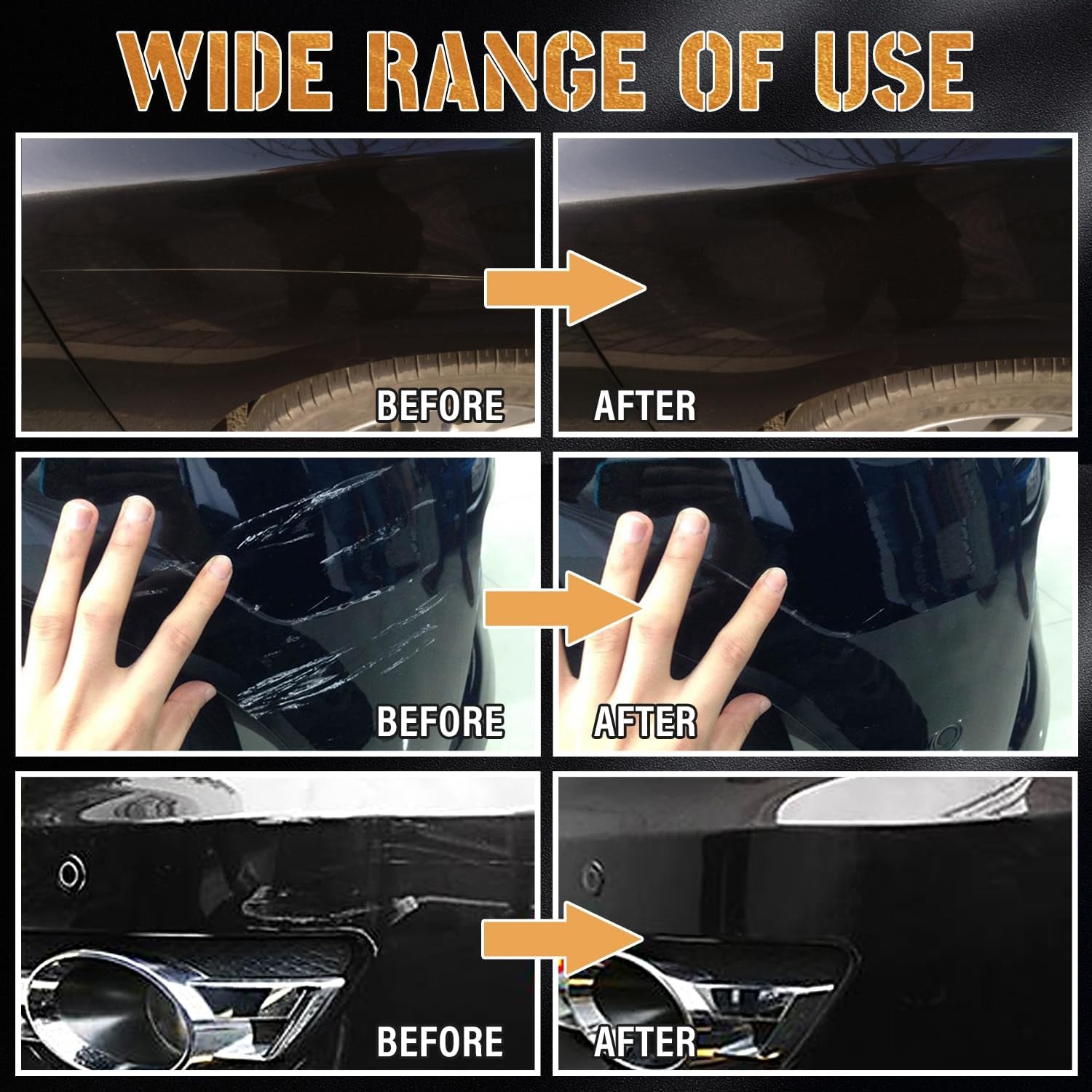 Black Touch up Paint for Cars, Car Scratch Repair Touch up Paint Pen, 2 in 1 Auto Touch up Paint Pen, Universal Color Black Car Paint