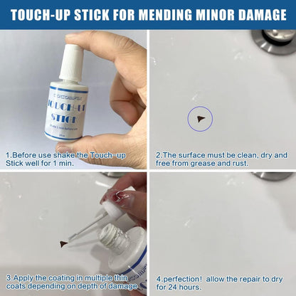 Appliance & Porcelain Paint Touch UP, High-Gloss Paint Touch up for Kitchen & Bathrooms: Sinks, Bathtubs, Appliances, Metal Surfaces, Tile, Fiberglass, Glossy Finishes, Etc. (Just Black)