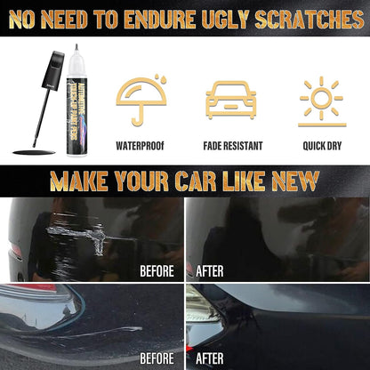 Black Touch up Paint for Cars, Car Scratch Repair Touch up Paint Pen, 2 in 1 Auto Touch up Paint Pen, Universal Color Black Car Paint