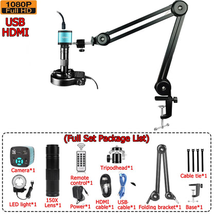 Ultra 4K 48MP Digital Electronic Microscope With USB-C HDMI Port, Professional Video Microscope For Soldering With New Bracket